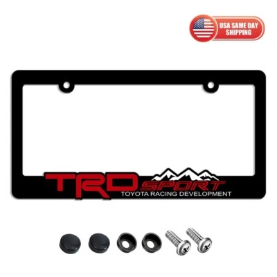 Toyota TRD Sport Mountain 4x4 Front Rear 3D License Plate Frame Cover Decorate - Image 1 of 4