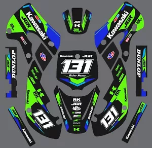 Graphic Kit for 2000-2023 Kawasaki KX65 KX 65 Green Black Blue Decals - Bild 1 von 1
