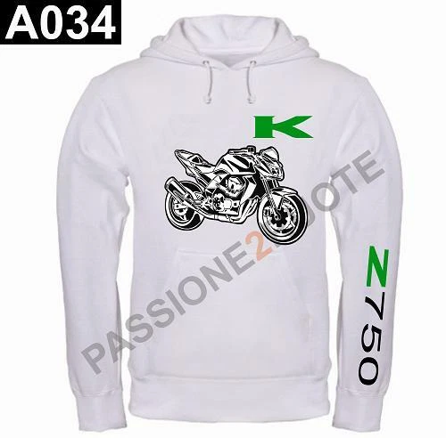 Hoodie Mit Kapuze Z750 Weiß White Hoodie Sweatshirt A034 - Bild 1 von 1