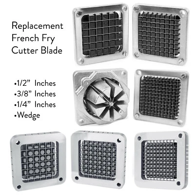 WYZworks French Fry Cutter Pushing Block Replacement Blade -Wedge 1/2" 3/8" 1/4"