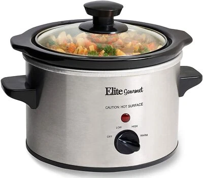 Elite Gourmet MST-250XS Electric Slow Cooker Ceramic Pot, with Adjustable Temp - Image 1 of 4