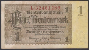 Germany 1 Rentenmark 1937 VF P. 173, Banknotes, Circulated - Picture 1 of 2