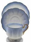 Exquisite Royal Albert Tea Trio in Rainbow Blue - A Timeless Collectible