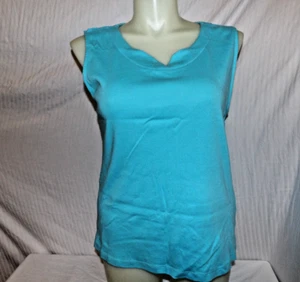 KAREN SCOTT Women's Turquoise Sleeveless Pullover Tank Top Size XXL - Picture 1 of 2