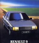 Catalogue prospekt brochure Renault 9 1982 fin FR 1re version