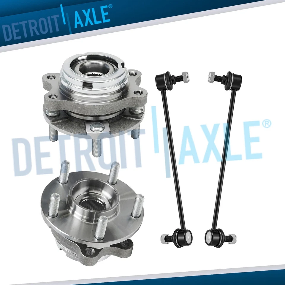 Kit de elos de barra oscilante cubos de rolamento de roda dianteira 4 peças para Nissan Altima Maxima Murano - Imagem 1 de 4