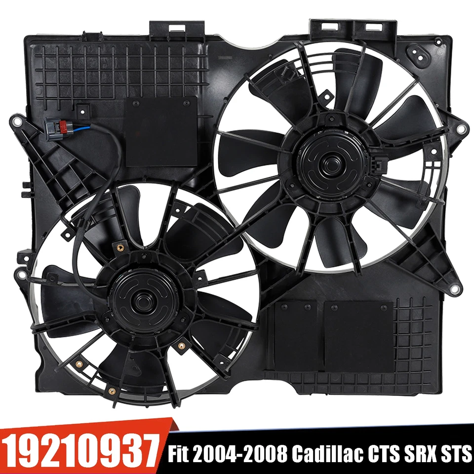 AC Radiator Cooling Dual Fan For Cadillac 2008 CTS 2004-2008 SRX 2005-2008 STS - Изображение 1 из 4