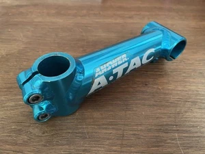 Answer Atac  Threadless 1” Hard To Find Turquoise Vintage Mtb Stem FTW - Picture 1 of 5