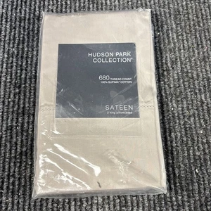 Hudson Park 2 Pillow Cases King 100% Supima Cotton, Sateen - Picture 1 of 3