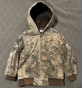🟧 VINTAGE CARHARTT REALTREE CAMO ACTIVE JACKET QUILTED LINED YOUTH SMALL 7-8 - Picture 1 of 10
