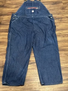 Vintage Pointer Brand Mens Bib Overalls 50 X 30 No Tag Carpenter USA Made - Picture 1 of 17