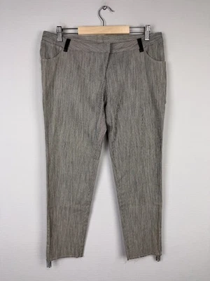 Pantalones cómodos IRO VIAD gris a rayas cónicos ojo gancho cuentas talla 3 Foto 1 de 4