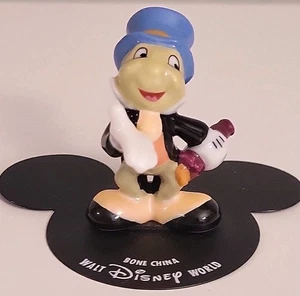Disney Jiminy Cricket Bone China 1990 Excellent Condition Mounted On Ear Stands - Picture 1 of 5