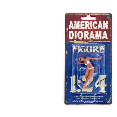 Figura BIKINI CHICA AMERICANA DIORAMA BLANCO JUNIO ESCALA 1:24 NIÑA 2.25" Foto 1 de 2