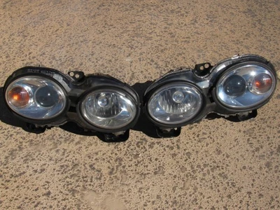 02-08 Jaguar X-Type Halogen Headlights Restored Lenses New Mounts LH & RH Both - Image 1 of 4