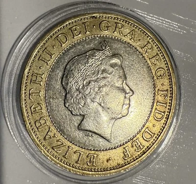 2000 2 Pound -Technology Standing On The Shoulders Of The Giants-authentic  - Image 1 of 2