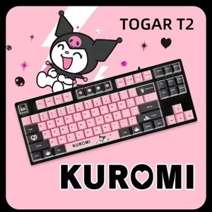 kuromi Mechanical Keyboard 2.4 gram Wireless Bluetooth Wired Mode BLACK - Picture 1 of 5