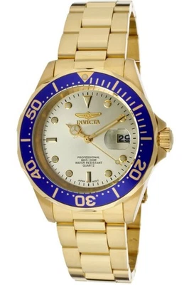 Invicta Pro Diver Quartz Watch, 40mm Case, Gold Stainless Steel Strap, Gold Dial - image 1 of 4