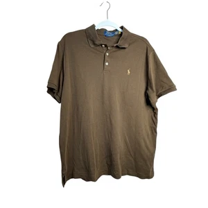 Polo Ralph Lauren Soft Cotton Polo Shirt Men’s L Brown K1 - Picture 1 of 8