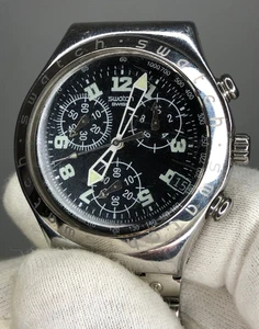 Original Swatch Irony Herren Armbanduhr Edelstahl Quarzwerk Swiss 1998 - Bild 1 von 12