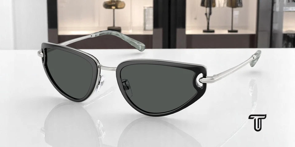 TORY BURCH TY6115 327487 Black Dark Grey 53 mm Women's Sunglasses - Image 1 of 1