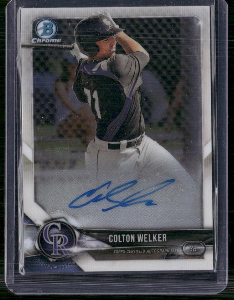2018 Bowman #CPA-CW Colton Welker Chrome Prospect Autographs - Image 1 of 2