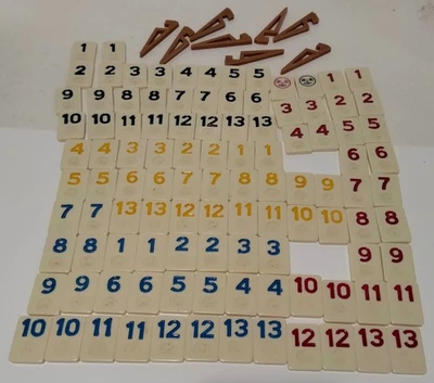 Rummikub VTG 1970's Game Set Faux Wooden Carrying Case Made In Israel 4 Players - Image 1 of 4