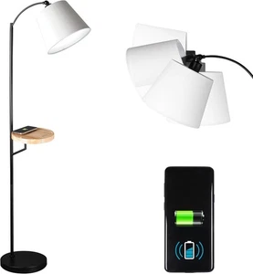 OttLite Good Housekeeping LED Floor Lamp Tray Wireless Charging Shade - NIB - Picture 1 of 6