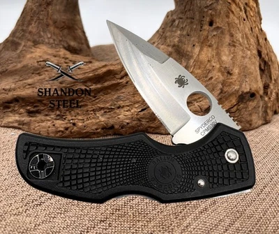 Spyderco Native, 1st Gen, S30V, Black FRN, Plain Edge, USA, Pocket Knife (11) - Image 1 of 4