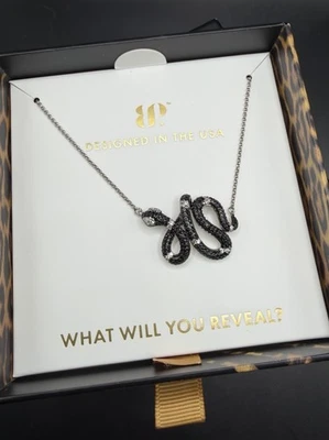 Bomb Party Untamed Necklace Hiss Of Darkness NK78020 In Rhodium/Hematite - Image 1 of 3