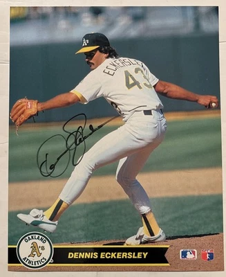Foto firmada por Dennis Eckersley 1990 8x10 MLB patio Foto 1 de 4