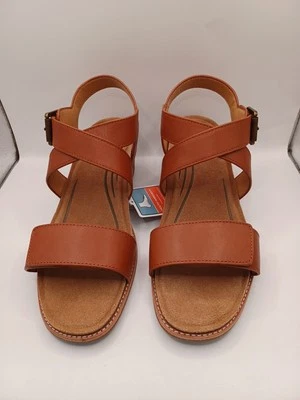 NUEVA Sandalia Aetrex Kristin Tacón Coñac - Tostado Talla 9 Foto 1 de 4