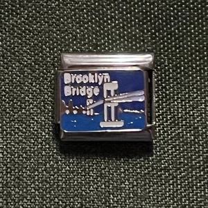 Brooklyn Bridge New York NYC Retro 9mm italienisches Bettelarmband modulares Glied - Bild 1 von 5
