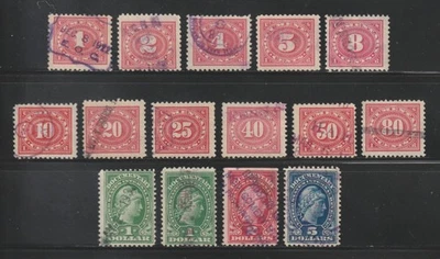 1917 Documentary Stamps, Used, Hand-Stamped Cancels, 15 Different Stamps - Image 1 of 2