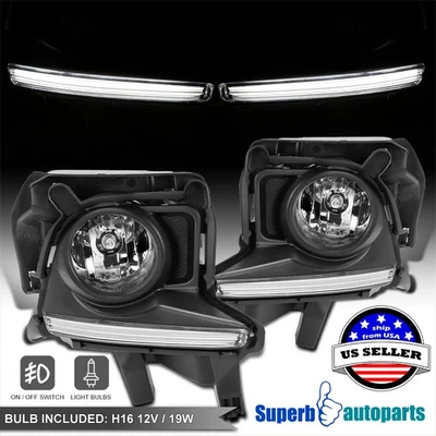 Fits 2015-2016 Toyota 15-16 Highlander Front Bumper Fog Lights LED Strip Bar — 第 1/4 张图片