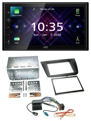JVC DAB 2DIN MP3 Bluetooth USB Autoradio für Seat Altea Toledo Altea XL schwarz - Bild 1 von 4