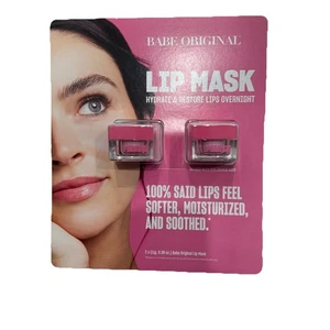 Mascarilla Labial Original Babe Hidrata y Restaura Labios Durante la Noche (Paquete de 2) VEGANA - NUEVA - Imagen 1 de 2