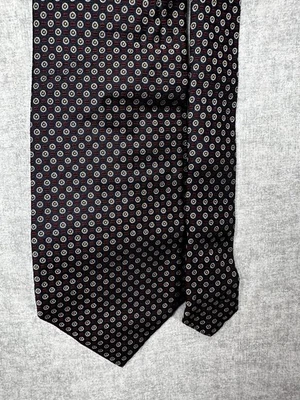 Corbata Polo Ralph Lauren Para Hombre Talla Única Azul Borgoña Floral Medallón Seda Italia Foto 1 de 4