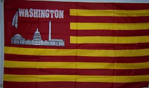 NUOVA BANDIERA BANNER WASHINGTON REDSKINS CITY PRIDE 3x5ft molto rara - Foto 1 di 3