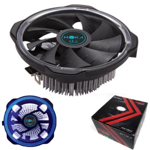 DISSIPATORE PER CPU MYKA MK-CPUF-BL con Ventola 12 Halo LED AMD/INTEL colore Blu - Foto 1 di 7