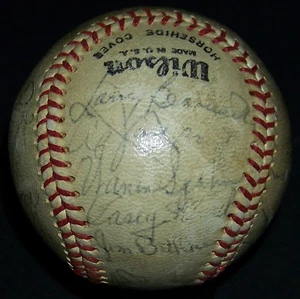 Casey Stengel Yogi Berra 1965 Mets Team Signed Baseball AR LOA PSA JSA GUARANTEE - Picture 1 of 7