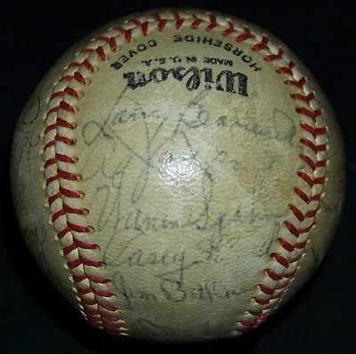Casey Stengel Yogi Berra 1965 Mets Team Signed Baseball AR LOA PSA JSA GUARANTEE - Image 1 of 4
