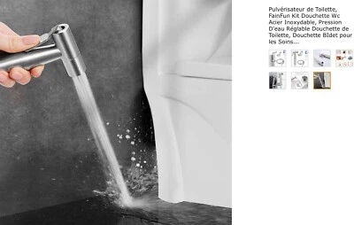 WC, Pulvérisateur de Toilette, Kit Douchette, Acier Inoxydable - Photo 1/4