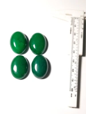 NEW Green Dyed White Jade Crystal Gemstone Cabochon Lot Jewelry Making Wire Wrap - Image 1 of 2