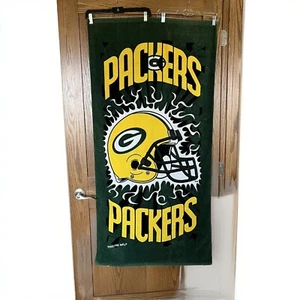 VTG Green Bay Packers TM@ 1998 NFLP Beach Towel NFL Football Pre-owned. - Picture 1 of 12