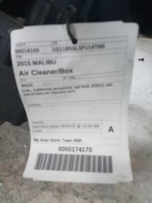 Conjunto de filtro de aire usado se adapta a: Chevrolet Malibu VIN 2015 1 cuarto dígito nuevo estilo Foto 1 de 4