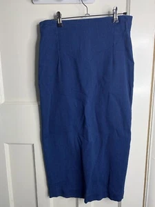 Jigsaw denim utility skirt UK 10 blue 100% cotton zipper closure chore workwear - Picture 1 of 12