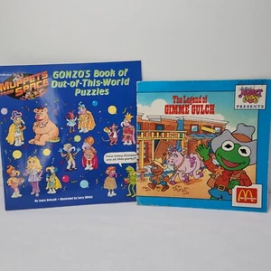 Lot Of 2 Vintage Muppets In Space & MUPPET BABIES book McDonalds Premium 1988 - Picture 1 of 9