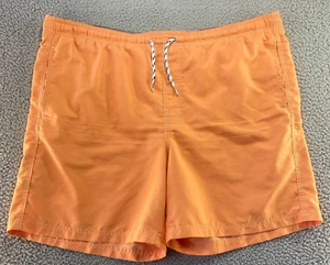Croft & Barrow Men's Orange Drawstring Inside Pocket Lined Swim Trunks Size L - Picture 1 of 10
