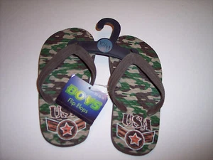 NEUE TARNFARBENE KINDER-FLIP-FLOPS KOSTENLOSER VERSAND GRÖSSE 10/11 - Bild 1 von 2